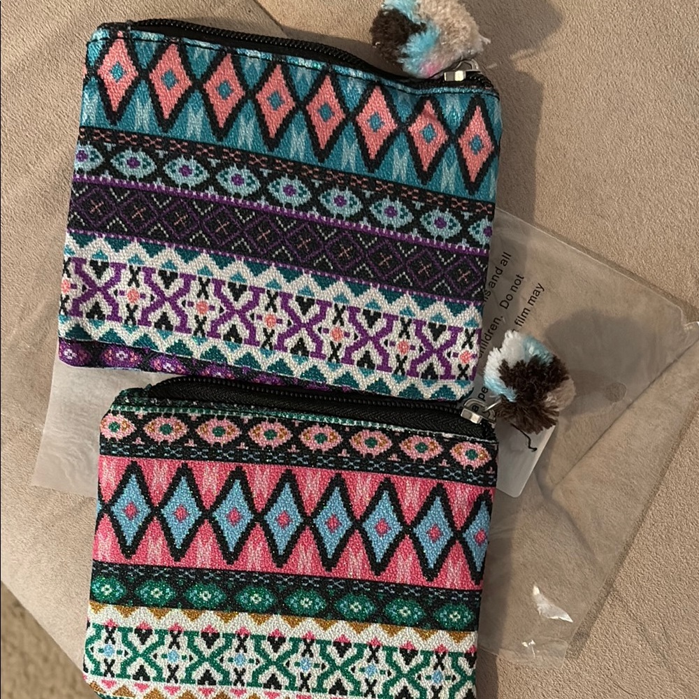 Colorful Patterned Women's Pouch Set - Picture 5 of 6